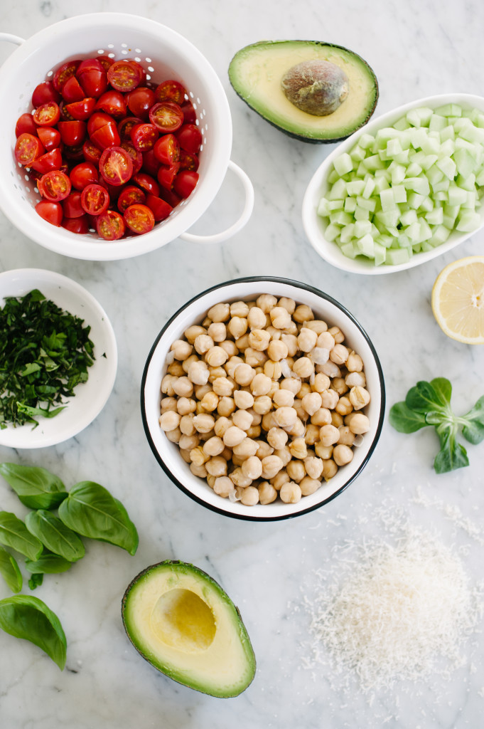 The Photoshoot Salad (Garbanzo Bean Salad) via Simply Real Health and the new Simply Real Health Cookbook (on sale now!)