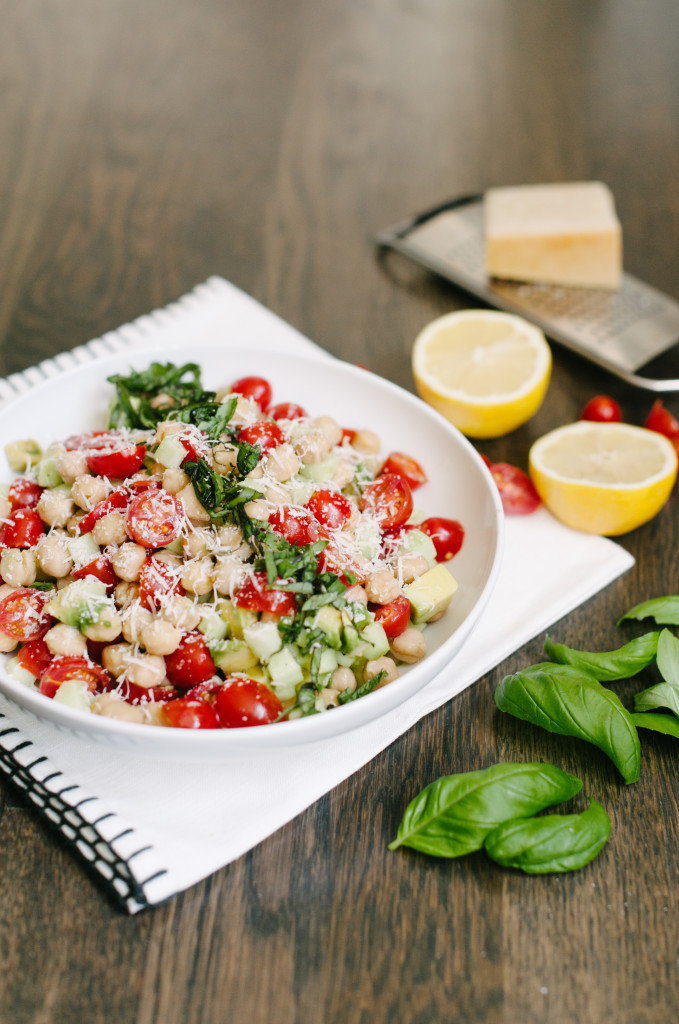 The Photoshoot Salad (Garbanzo Bean Salad) via Simply Real Health and the new Simply Real Health Cookbook (on sale now!)