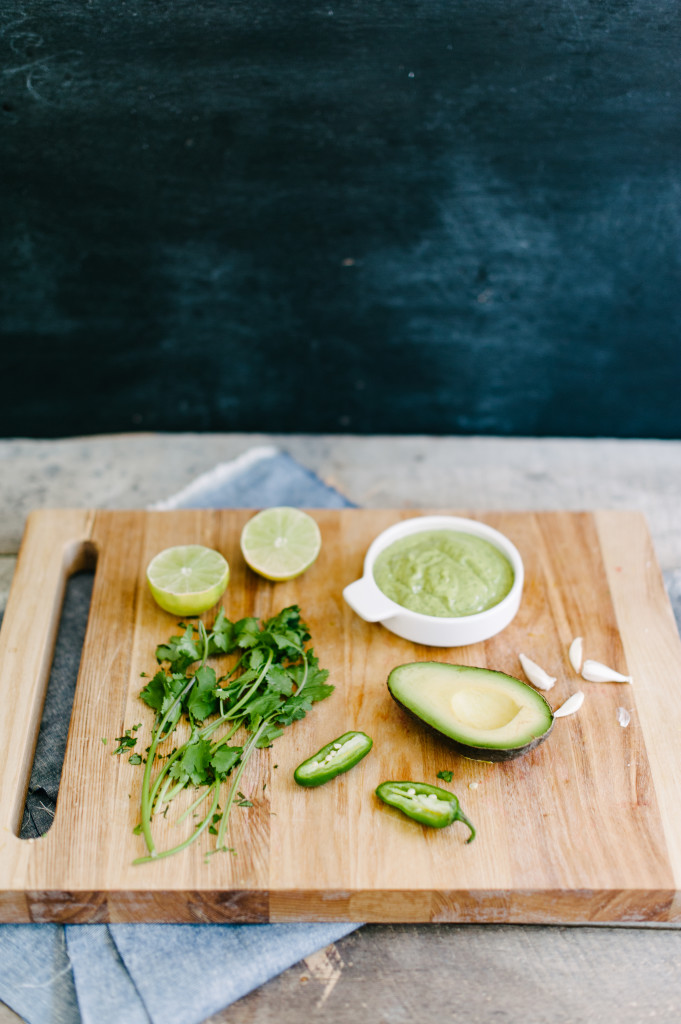 Cilantro Avocado Sauce (for Chicken + Black Bean Tacos or Salads) via simplyrealhealth.com