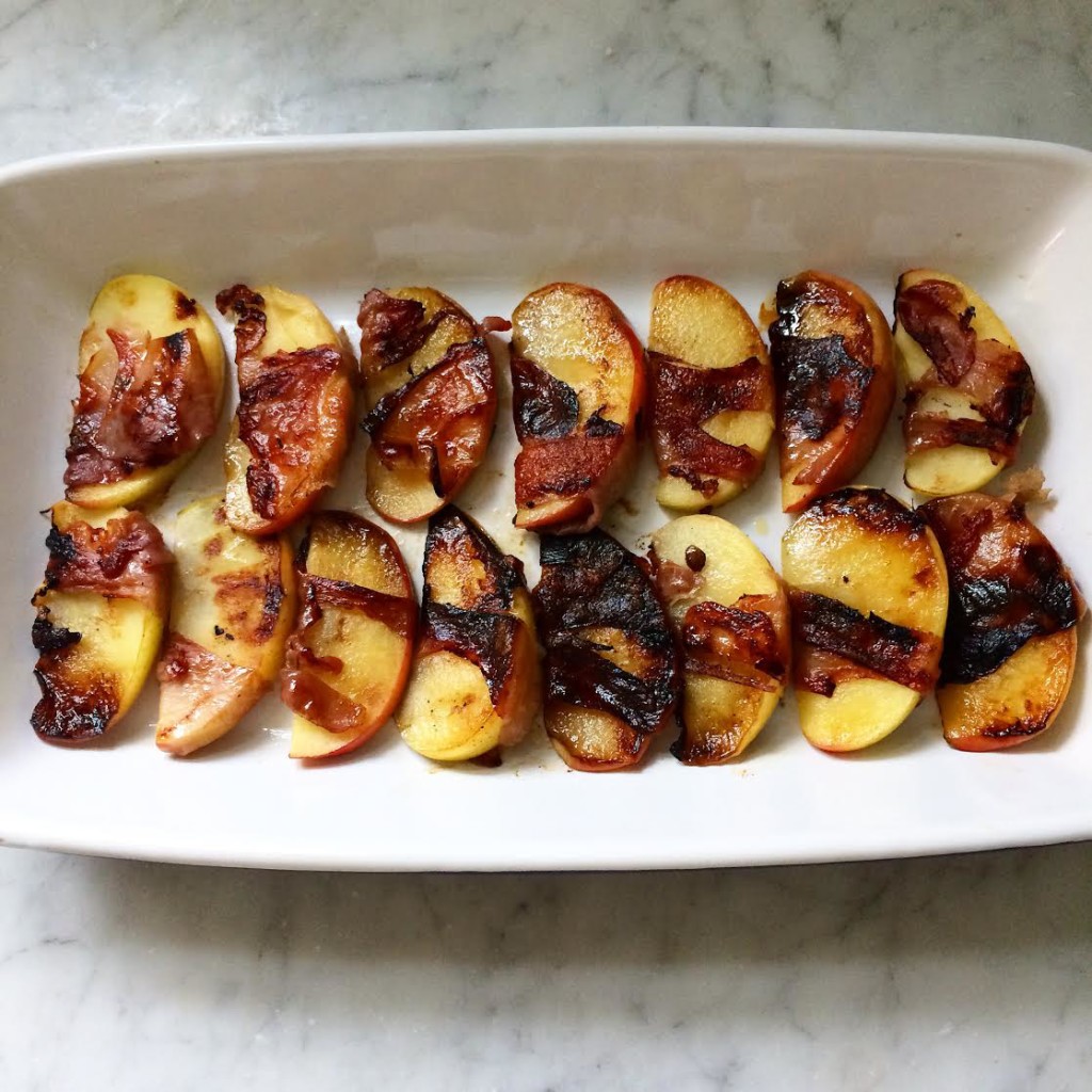 Healthy + Quick Fall Appetizer: Prosciutto Wrapped Apples via Simply Real Health