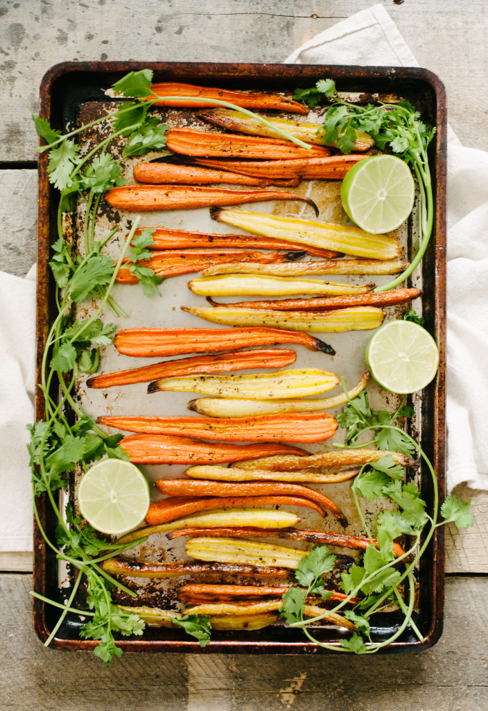 Roasted Carrots with Honey, Cilantro + Lime-1