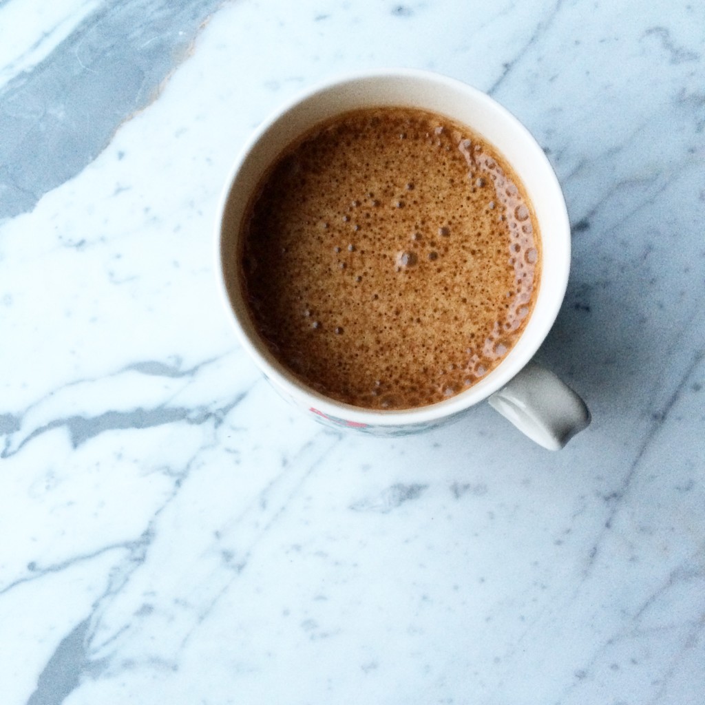 Frothy Coconut Coffee: upgrade your coffee routine. This frothy version tastes amazing and is will give you longer, more sustained energy. via www.simplyrealhealth.com