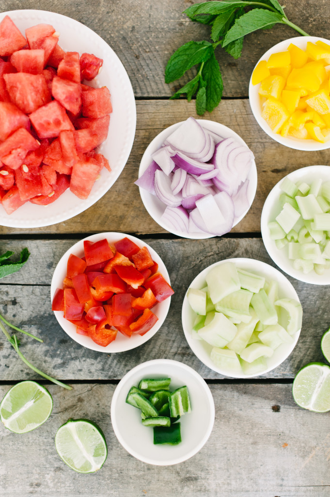 Watermelon Cucumber Gazpacho via Simply Real Health + www.simplyrealhealth.com