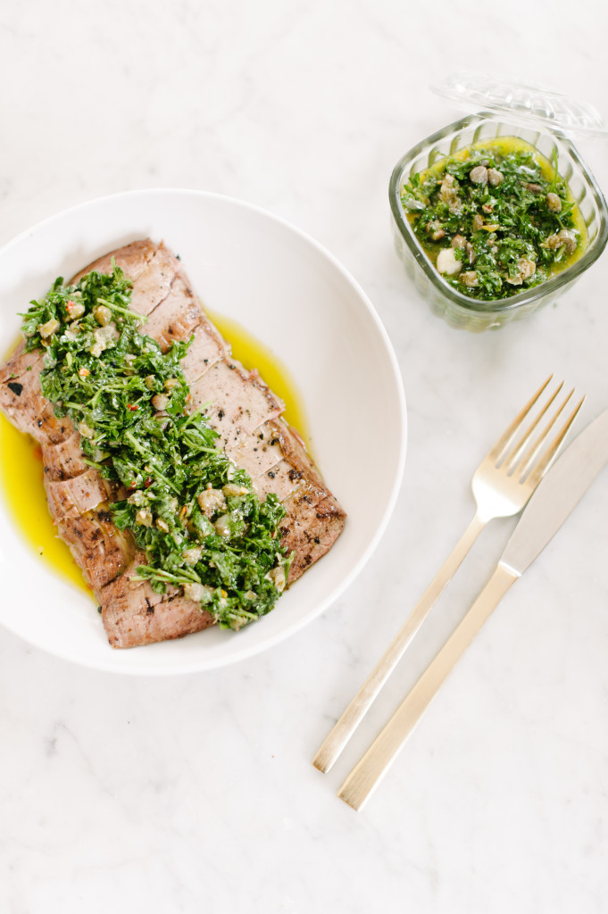 Grass fed flank steak with homemade chimichurri sauce via @simplyrealhealth