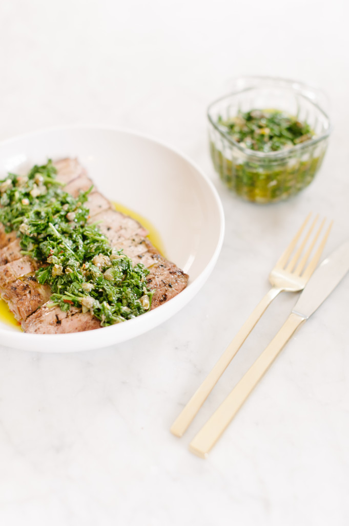 Grass fed flank steak with homemade chimichurri sauce via @simplyrealhealth