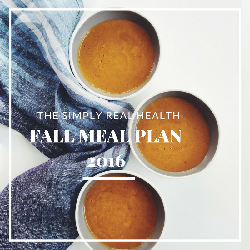 The Simply Real Health Fall Meal Plan 2016 via @simplyrealhealth