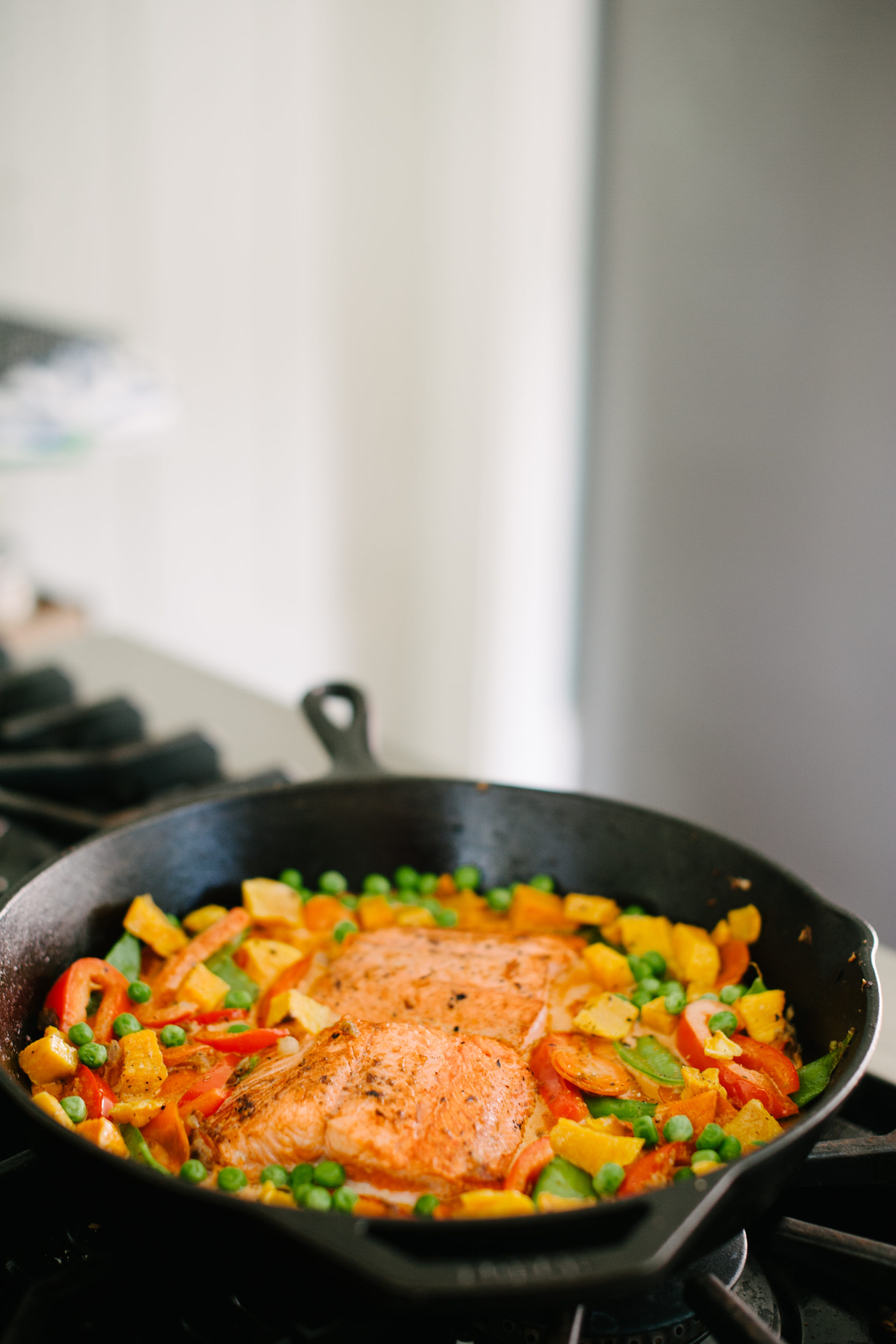 Butternut Squash, Salmon + Vegetable Curry-8